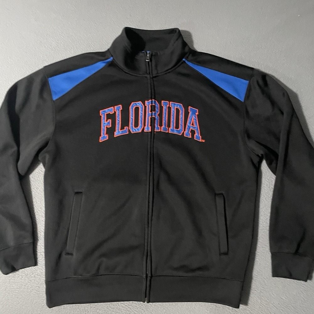 Campus Drive Mens Track Jacket Fleece Lined Full Zip Florida Gators Size Large